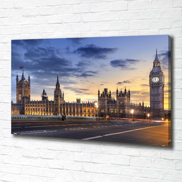 Cuadro canvas con impresión uv duradera horizontal Big Ben de Londres
