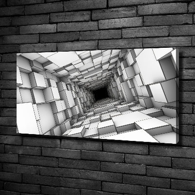 Cuadro canvas moderno de gran formato horizontal Túnel de cubos