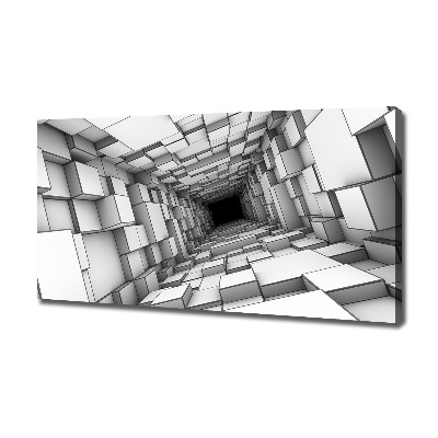 Cuadro canvas moderno de gran formato horizontal Túnel de cubos