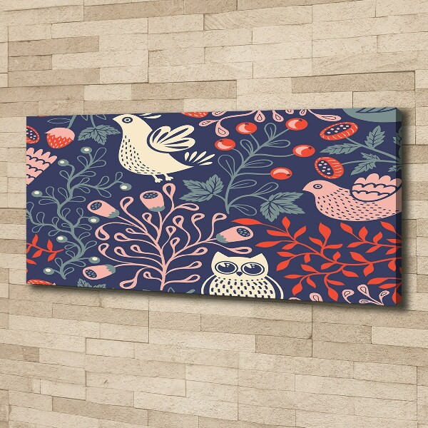 Foto en lienzo con acabado profesional horizontal Plantas de gallinas búho