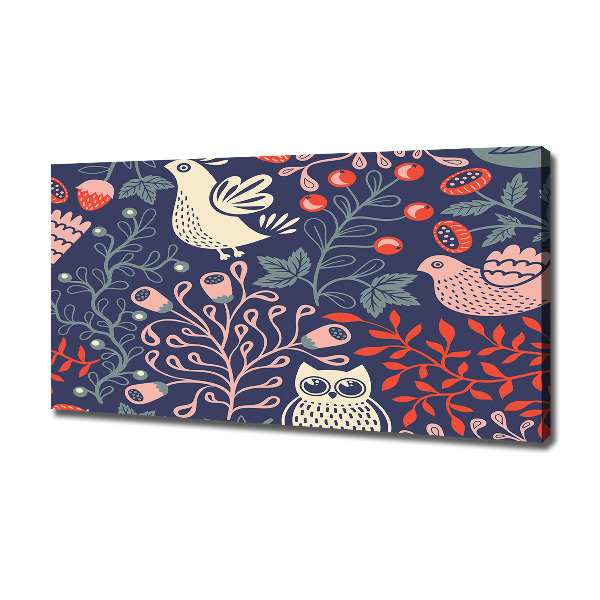Foto en lienzo con acabado profesional horizontal Plantas de gallinas búho