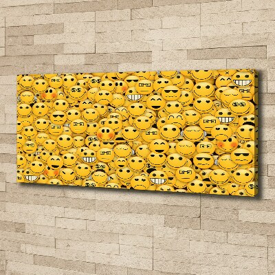 Cuadro canvas moderno de gran formato horizontal Emoticonos