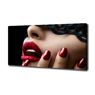 Foto en lienzo con acabado profesional horizontal Máscara de encaje