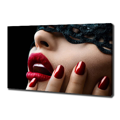 Foto en lienzo con acabado profesional horizontal Máscara de encaje