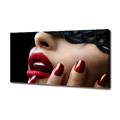 Foto en lienzo con acabado profesional horizontal Máscara de encaje