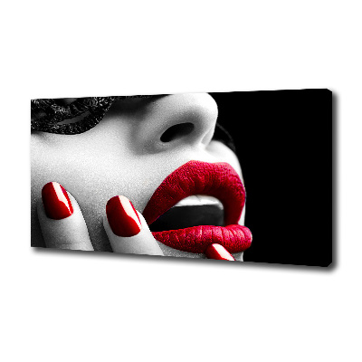 Fotocuadro en lienzo de alta calidad horizontal Máscara de encaje