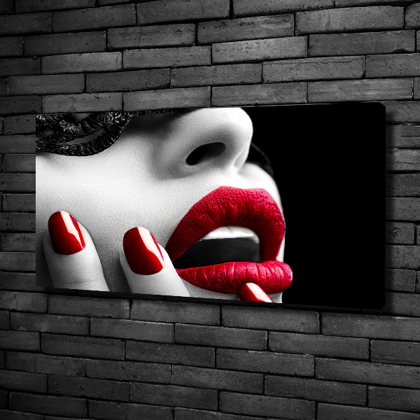 Fotocuadro en lienzo de alta calidad horizontal Máscara de encaje