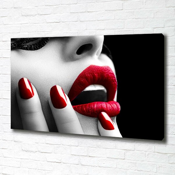 Fotocuadro en lienzo de alta calidad horizontal Máscara de encaje