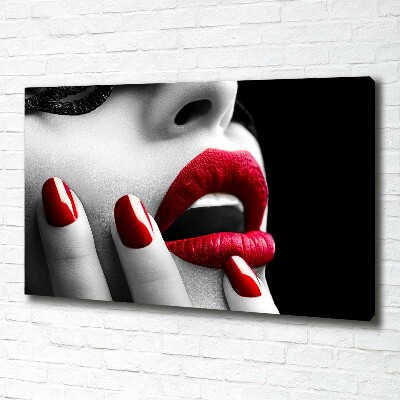 Fotocuadro en lienzo de alta calidad horizontal Máscara de encaje