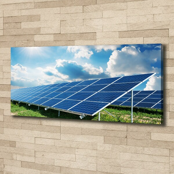 Cuadro canvas moderno de gran formato horizontal Baterías solares