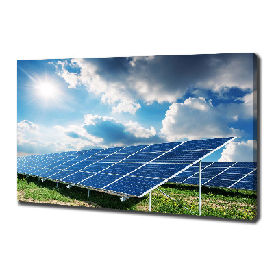 Cuadro canvas moderno de gran formato horizontal Baterías solares