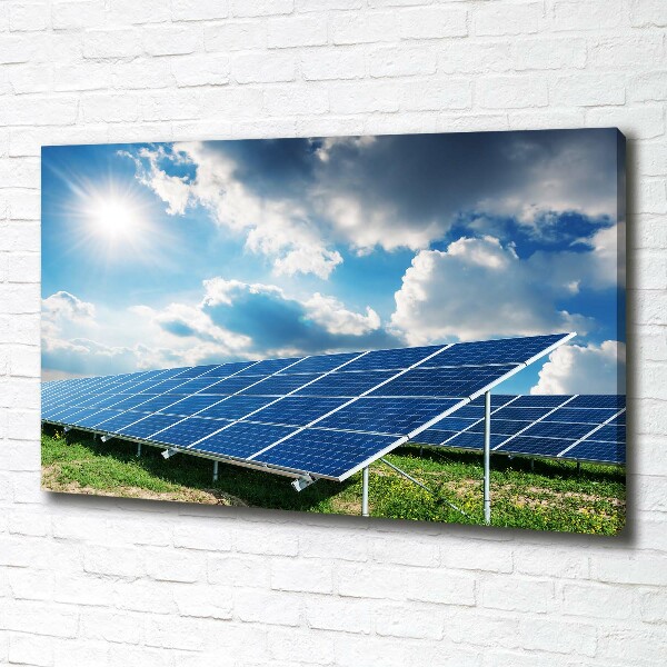 Cuadro canvas moderno de gran formato horizontal Baterías solares