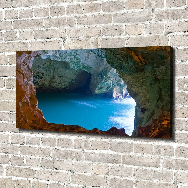 Fotocuadro en lienzo de alta calidad horizontal cueva marina