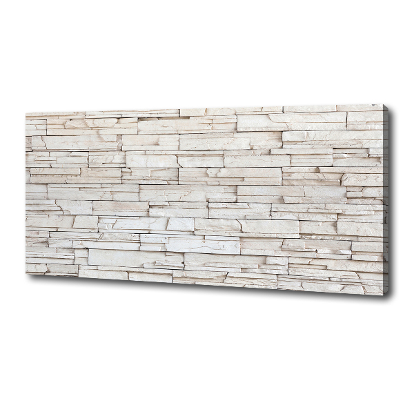 Cuadro canvas con impresión uv duradera horizontal Muro de piedra blanca