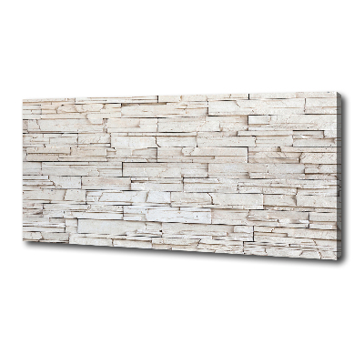 Cuadro canvas con impresión uv duradera horizontal Muro de piedra blanca