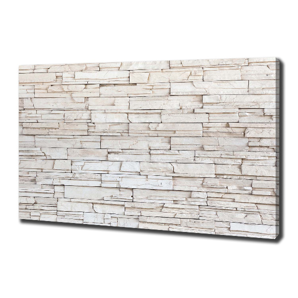 Cuadro canvas con impresión uv duradera horizontal Muro de piedra blanca