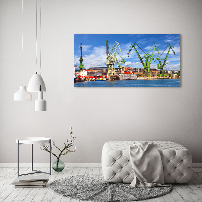 Foto en lienzo con acabado profesional horizontal Astillero de Gdansk