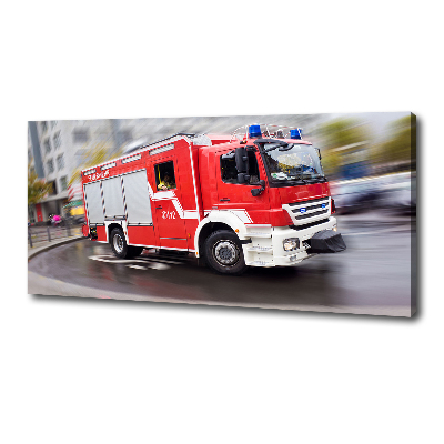 Cuadro canvas con impresión uv duradera horizontal camión de bomberos
