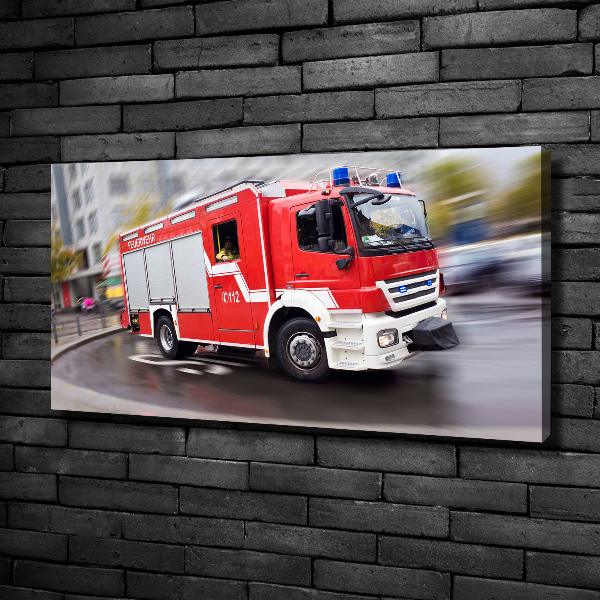 Cuadro canvas con impresión uv duradera horizontal camión de bomberos