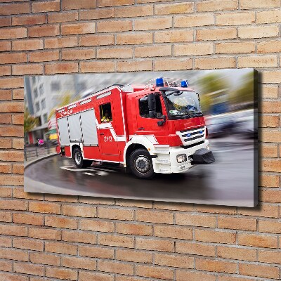 Cuadro canvas con impresión uv duradera horizontal camión de bomberos