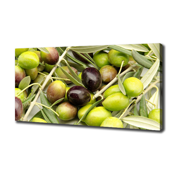 Cuadro canvas con impresión uv duradera horizontal aceitunas frescas