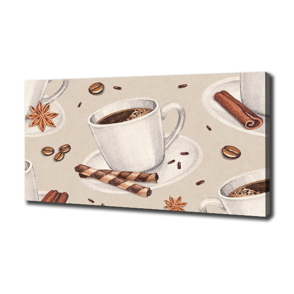 Cuadro canvas con impresión uv duradera horizontal Una taza de café