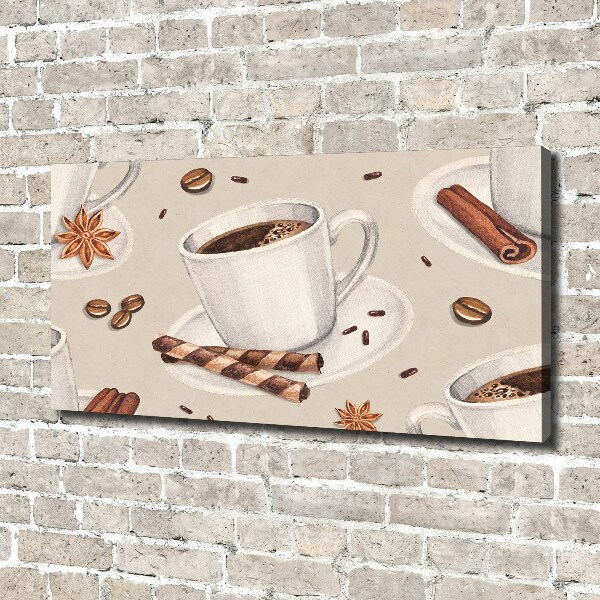 Cuadro canvas con impresión uv duradera horizontal Una taza de café