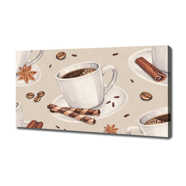 Cuadro canvas con impresión uv duradera horizontal Una taza de café