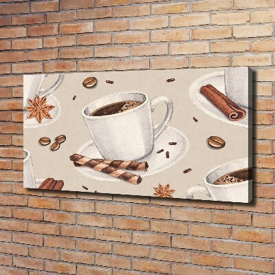Cuadro canvas con impresión uv duradera horizontal Una taza de café