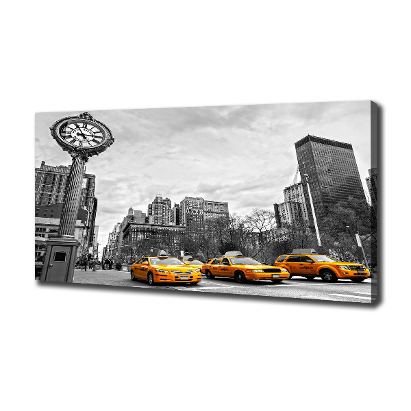 Cuadro canvas moderno de gran formato horizontal Taxis de Nueva York