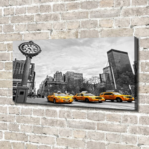 Cuadro canvas moderno de gran formato horizontal Taxis de Nueva York