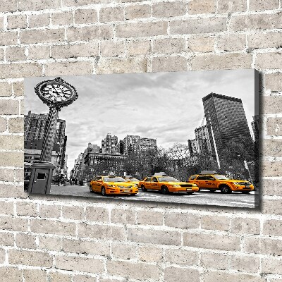 Cuadro canvas moderno de gran formato horizontal Taxis de Nueva York