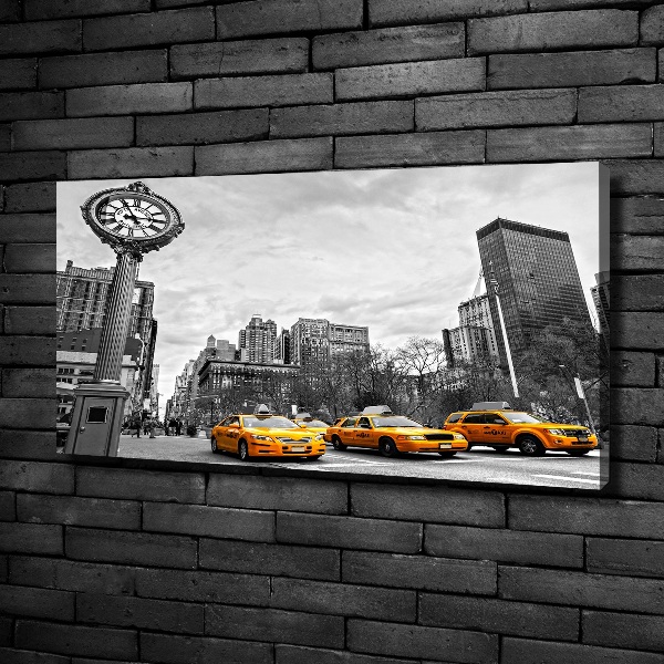 Cuadro canvas moderno de gran formato horizontal Taxis de Nueva York