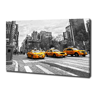 Cuadro canvas moderno de gran formato horizontal Taxis de Nueva York