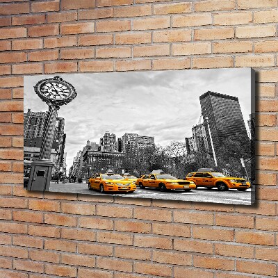 Cuadro canvas moderno de gran formato horizontal Taxis de Nueva York