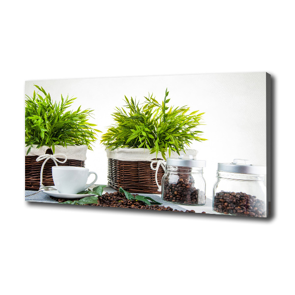 Foto en lienzo con acabado profesional horizontal Tema de cafetería