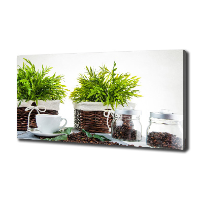 Foto en lienzo con acabado profesional horizontal Tema de cafetería