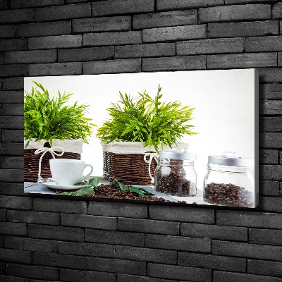 Foto en lienzo con acabado profesional horizontal Tema de cafetería