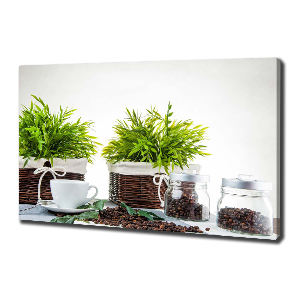 Foto en lienzo con acabado profesional horizontal Tema de cafetería