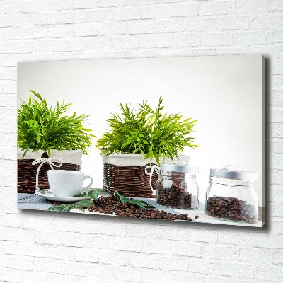 Foto en lienzo con acabado profesional horizontal Tema de cafetería