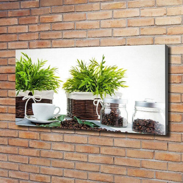 Foto en lienzo con acabado profesional horizontal Tema de cafetería