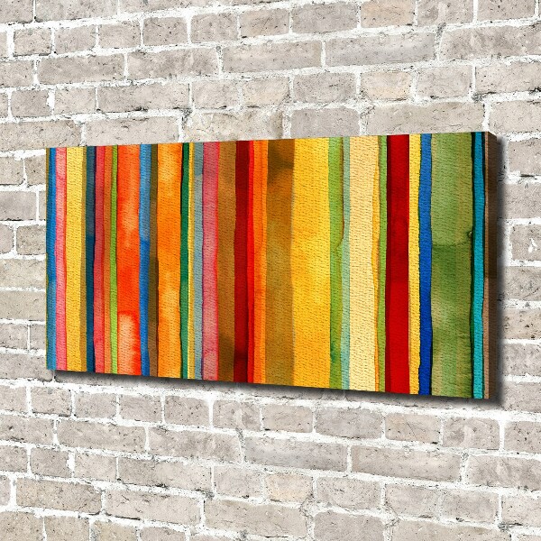 Cuadro canvas con impresión uv duradera horizontal Rayas de colores