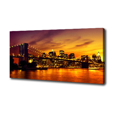 Cuadro canvas con impresión uv duradera horizontal Puente de Brooklyn