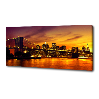 Cuadro canvas con impresión uv duradera horizontal Puente de Brooklyn