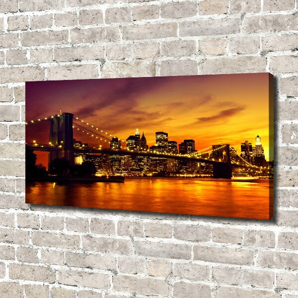 Cuadro canvas con impresión uv duradera horizontal Puente de Brooklyn