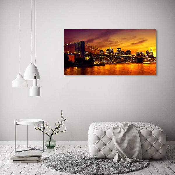 Cuadro canvas con impresión uv duradera horizontal Puente de Brooklyn