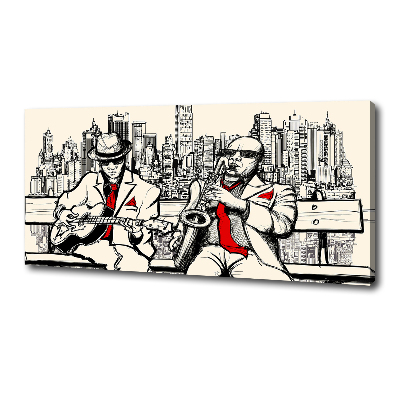 Cuadro canvas moderno de gran formato horizontal Jazz de Nueva York