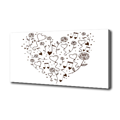 Foto en lienzo con acabado profesional horizontal Corazón