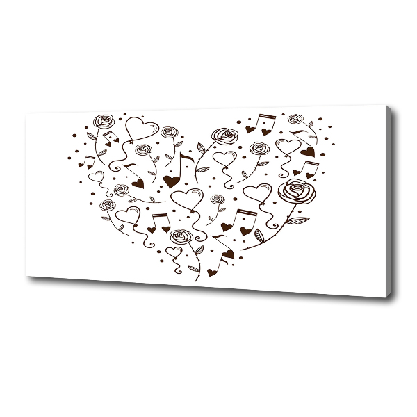 Foto en lienzo con acabado profesional horizontal Corazón