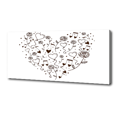 Foto en lienzo con acabado profesional horizontal Corazón